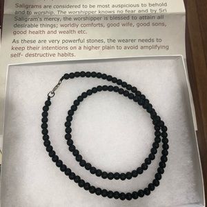 Saligrama-the stone Divine necklace. 24 inch